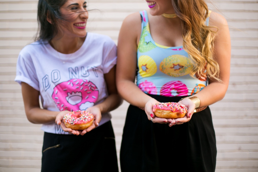 Food inspired styled shoot with In n Out, donuts and ice cream with Audree from Simply Audree Kate in Tempe and Scottsdale, Arizona.